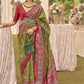 Shop Olive Green Patola Silk Saree for Wedding at STORI