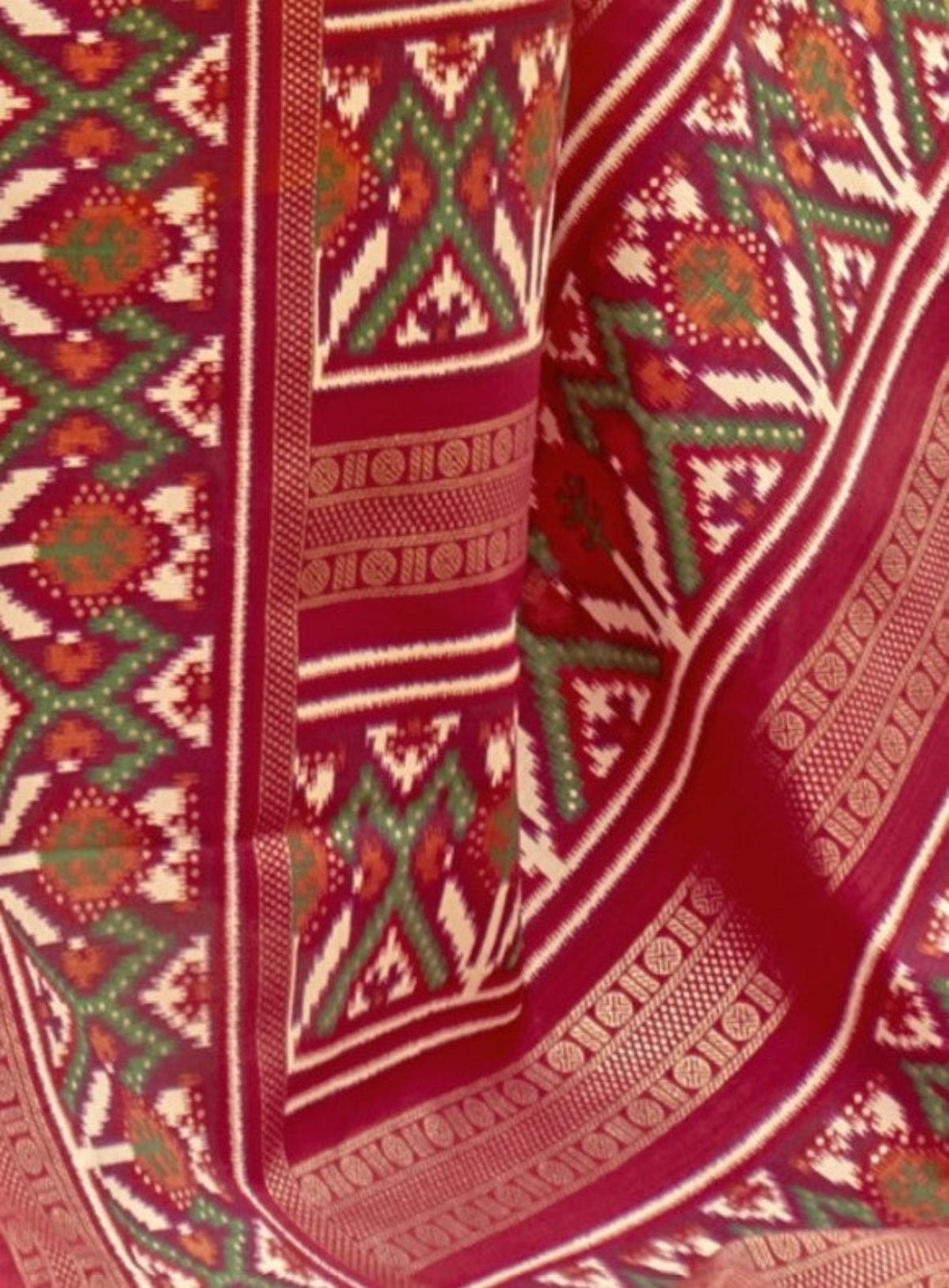 Shop Mustard Yellow Patola Silk Saree for Wedding at STORI
