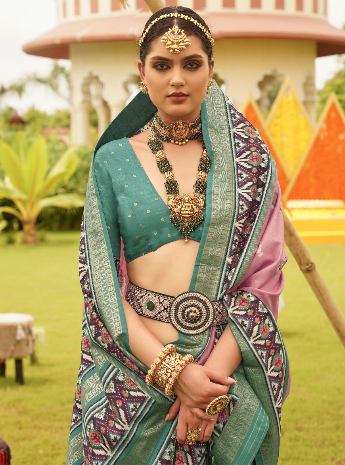 Shop Pink Patola Silk Saree for Wedding at STORI