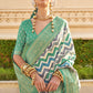 Best Peacock Green Patola Silk Saree Online in India
