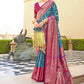 Shop Teal Blue Paithani Sarees Online at STORI.