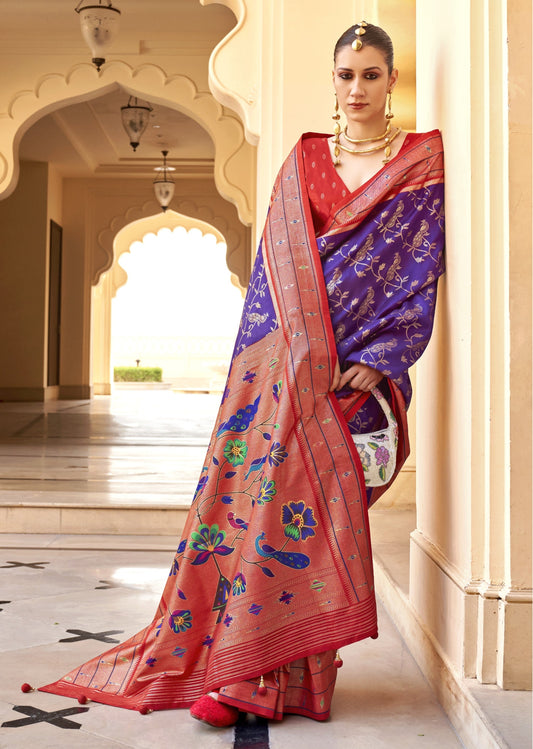 Shop Purple Paithani Sarees Online at STORI.