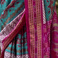Best Teal Blue Patola Silk Saree Online in India