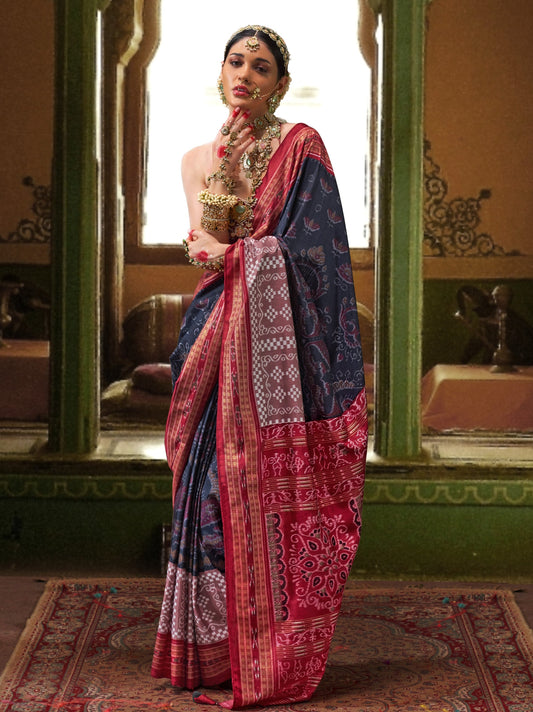 Best Navy Patola Silk Saree Online in India