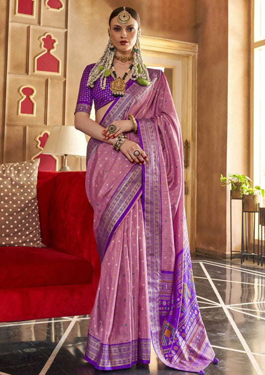 Best Pink Patola Silk Saree Online in India