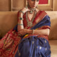 Best Navy Blue Patola Silk Saree Online in India