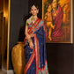 Shop Navy Blue Patola Silk Saree for Wedding at STORI