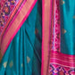 Shop Blue Patola Silk Saree for Wedding at STORI