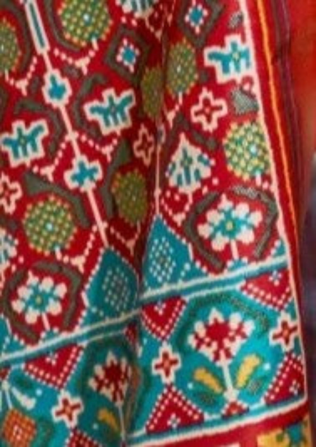 Shop Grey Patola Silk Saree for Wedding at STORI