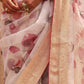 Shop Light Pink Floral Organza Silk Saree Online - STORI