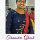 Tanushri Ghosh in Sitara Golden Polish & Stone Statement Earrings