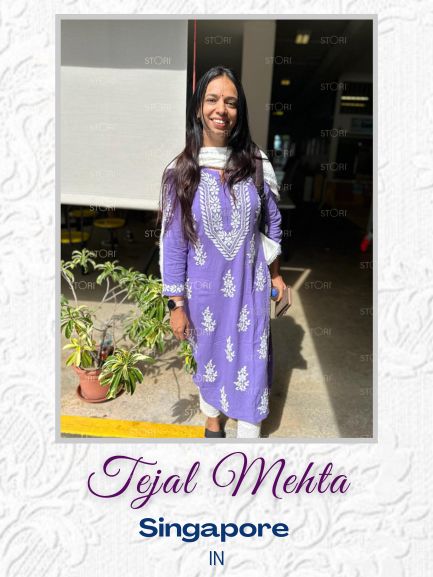 Tejal Mehta in Purple Soft Rayon Handcrafted Chikankari Kurti