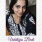 Uddhija Bedi in Kaaya Navy Blue Modal Chikankari Kurti