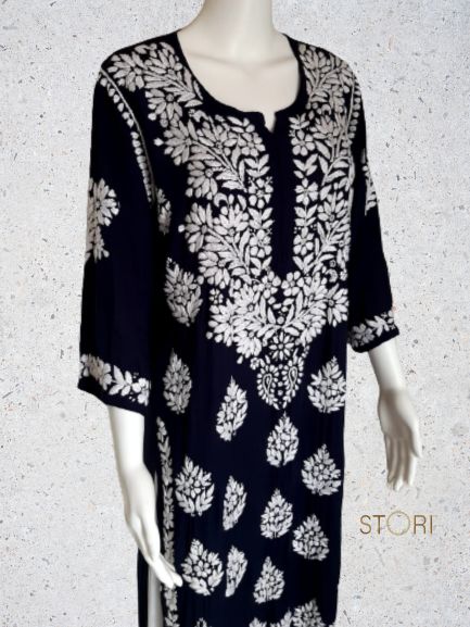 Bazaar Blue Full Sleeves Chikankari Kurta Set – Shop Label Aishwaryrika