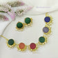 Nandini Multi Color Half Pearls Necklace Set