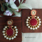 Kanika Carved Stone Meenakari Earrings