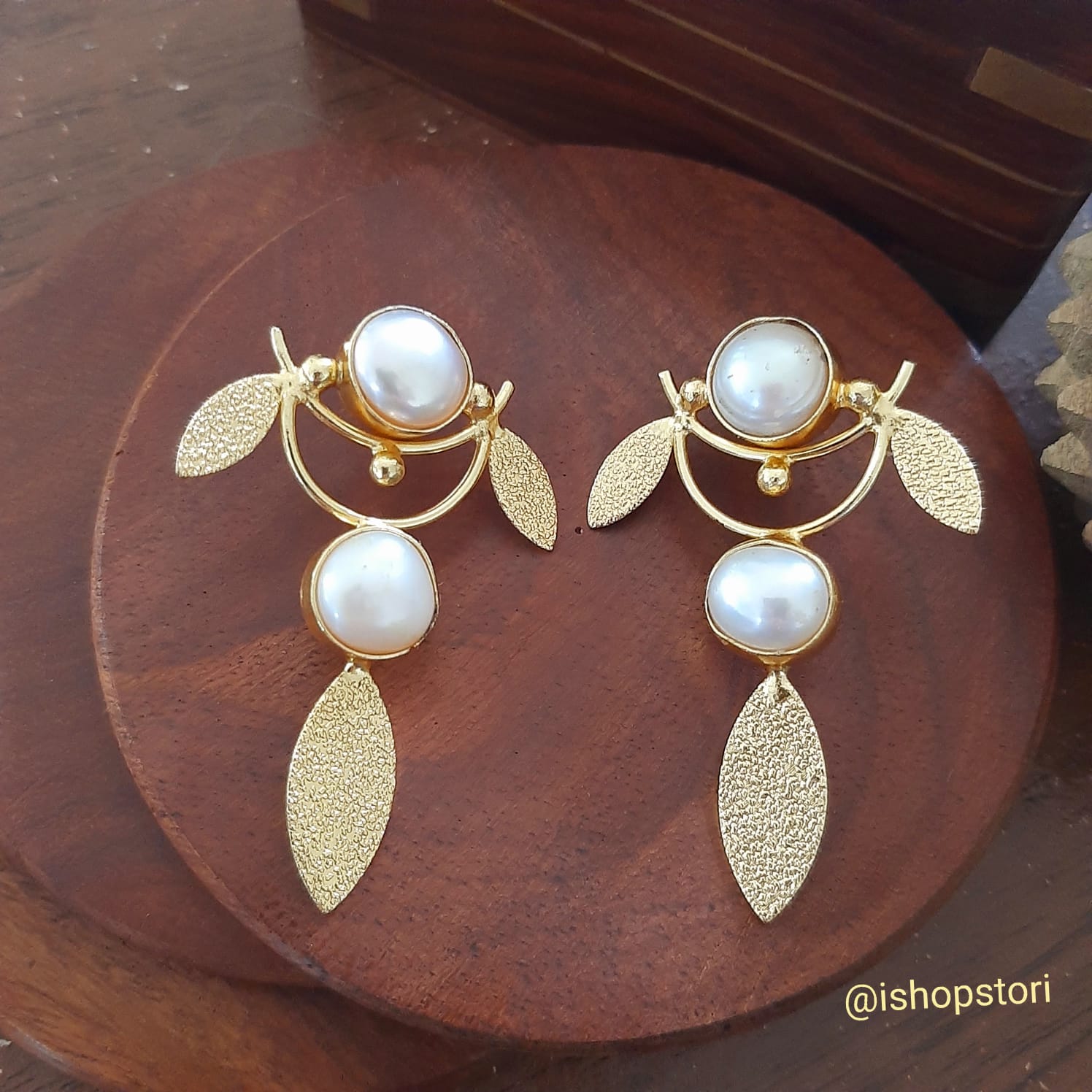 Fresh Water Pearls Statement Earrings