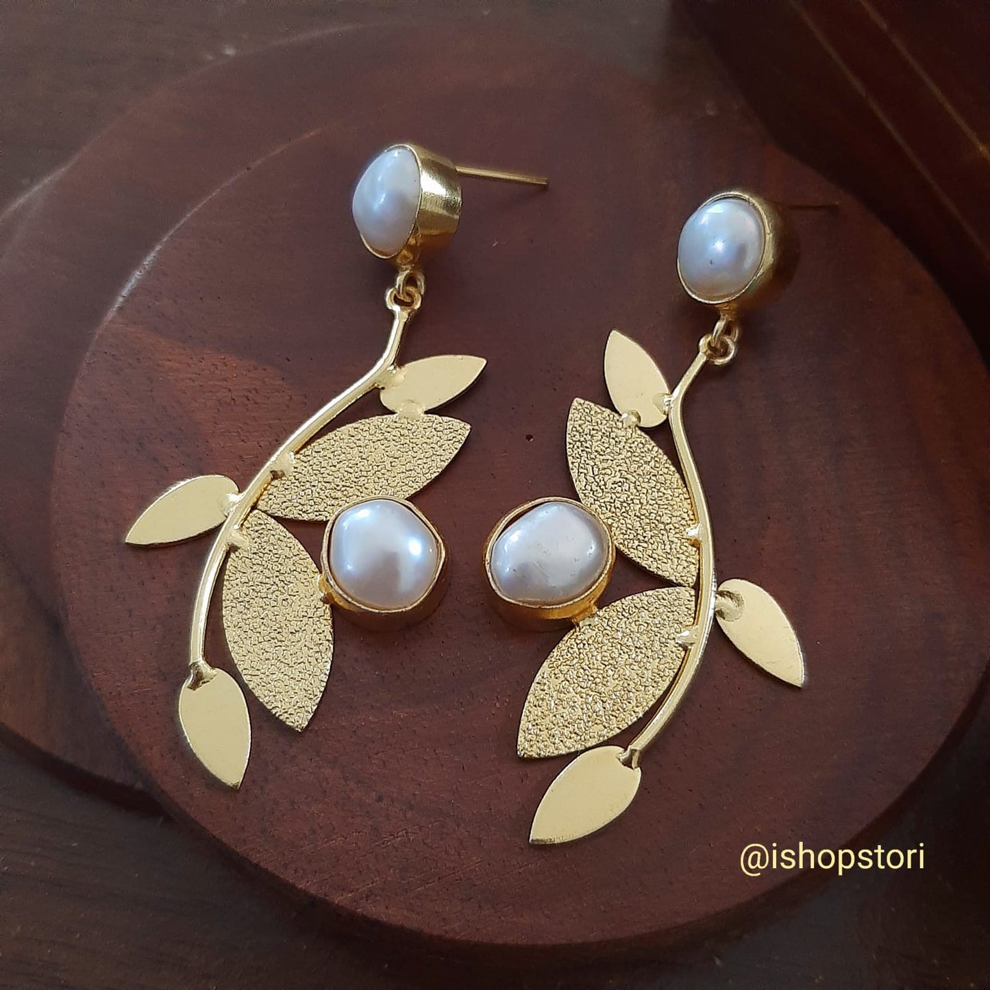 Fresh Water Pearls Statement EarringsOvicia Fresh Water Pearls Statement Earrings