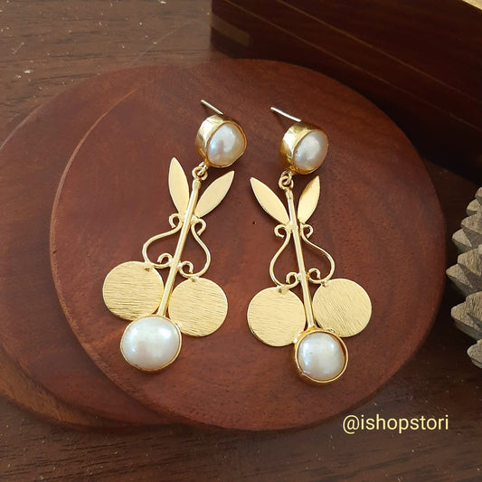 Fresh Water Pearls Statement Earrings