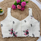 Cambric Cotton Designer Blouse With Embroidery And Sequined Work