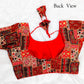 Crystal Work Long Sleeved Printed Rayon Blouse