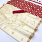 Pearl White Patola Silk Saree