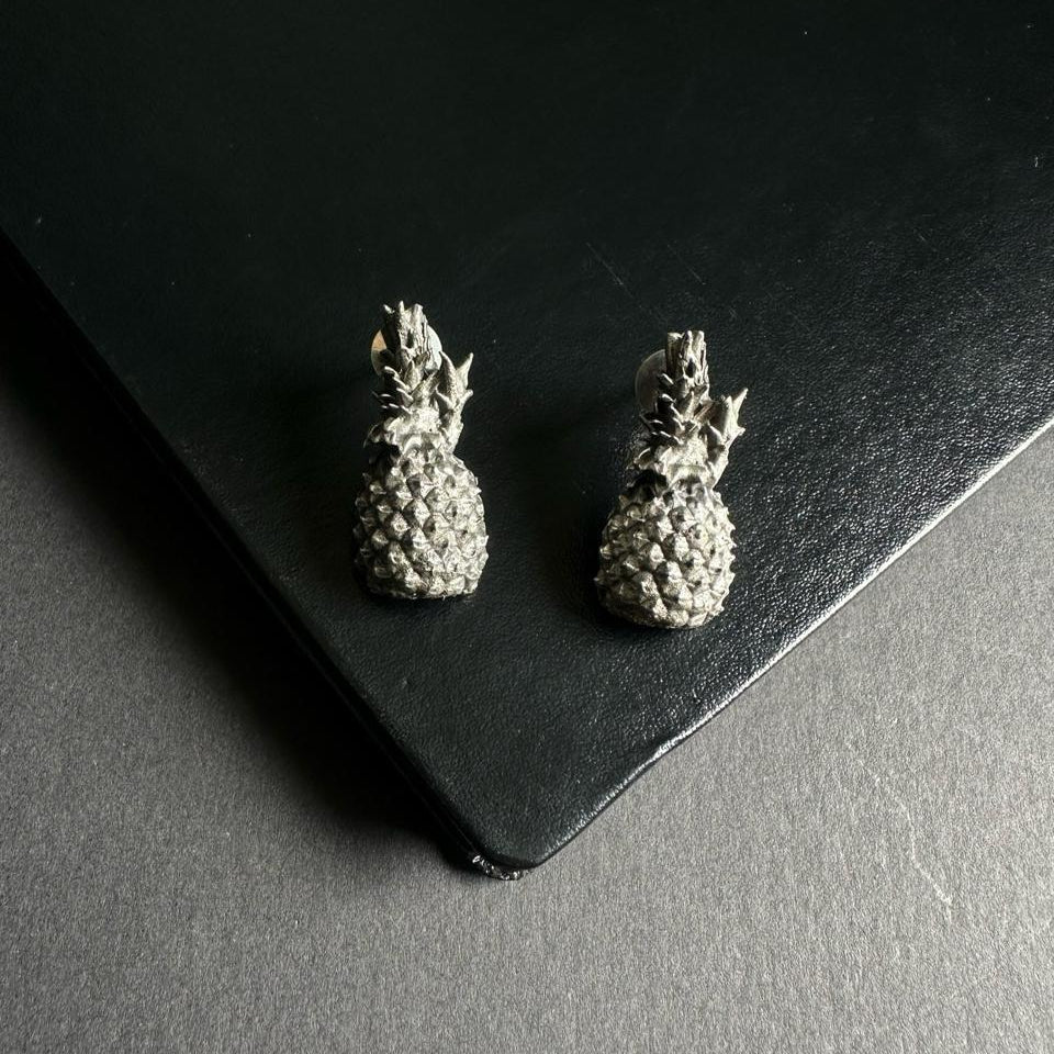 STORI Silver Earrings for women Quirky Pineapple
