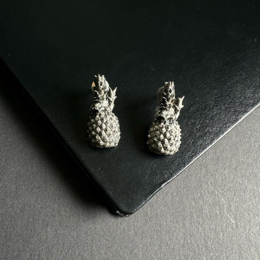 STORI Silver Earrings for women Quirky Pineapple