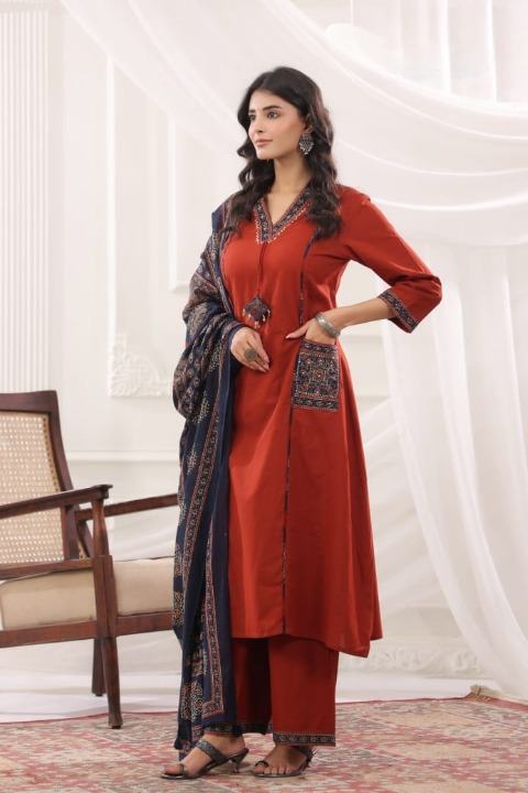 STORI Cotton Kurti Set for Office