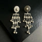 STORI Long Oxidised Silver Earrings