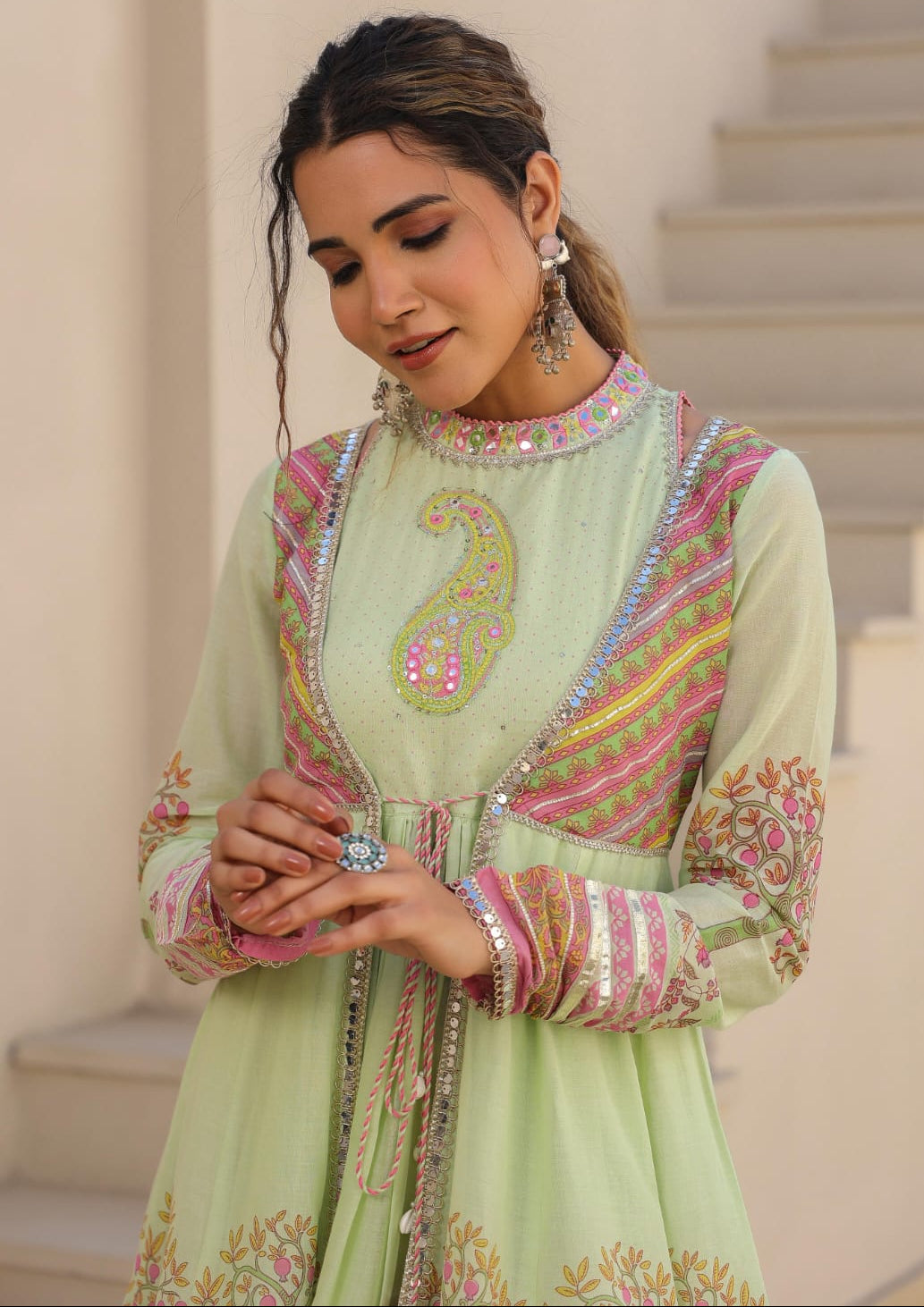 STORI Festive Anarkali Kurti Set