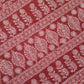 Deep Red Noor Full Jaal Hand Embroidered Lucknowi Chikankari Saree
