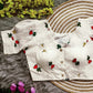 Embroidered Cambric Cotton Designer Blouse With Puffed Sleeves