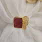 Carved Quartz Beach Treasure Flip Flop Ring