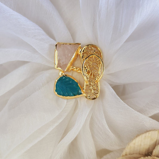 Raw Stone Finger Rings - STORI