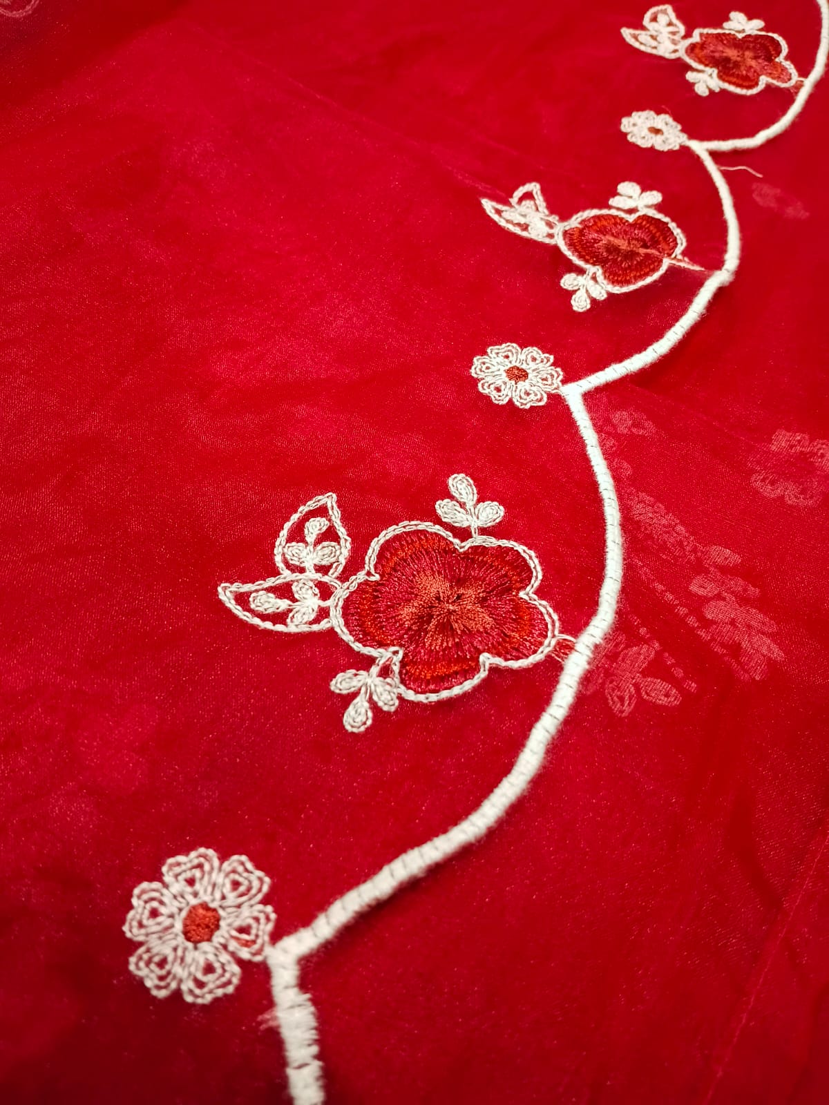 STORI Red Embroidered Kurti Set for Women Online under 3K