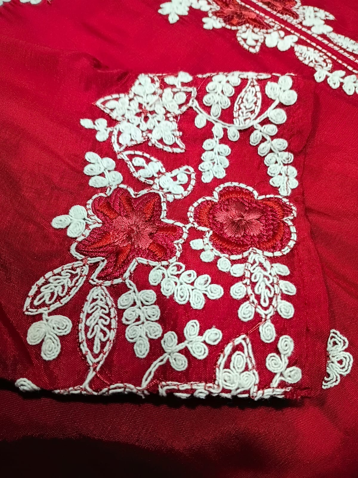 STORI Red Embroidered Kurti Set for Women Online under 3K