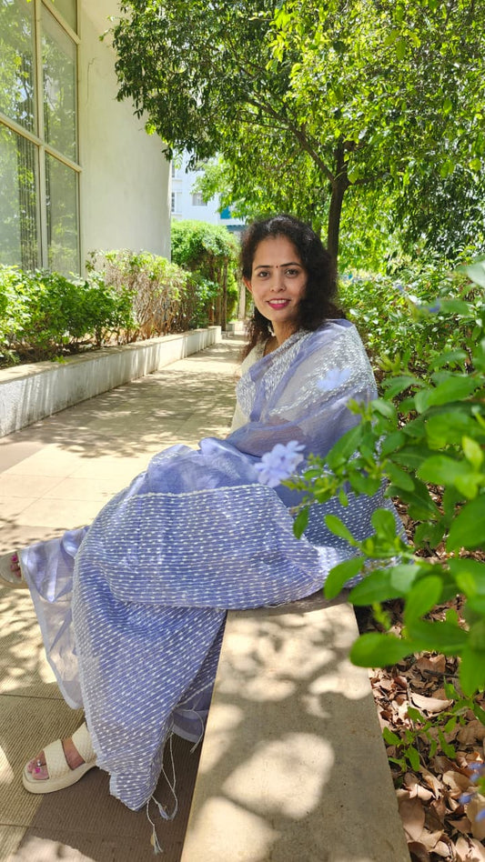 STORI Lavender Acrylic Saree