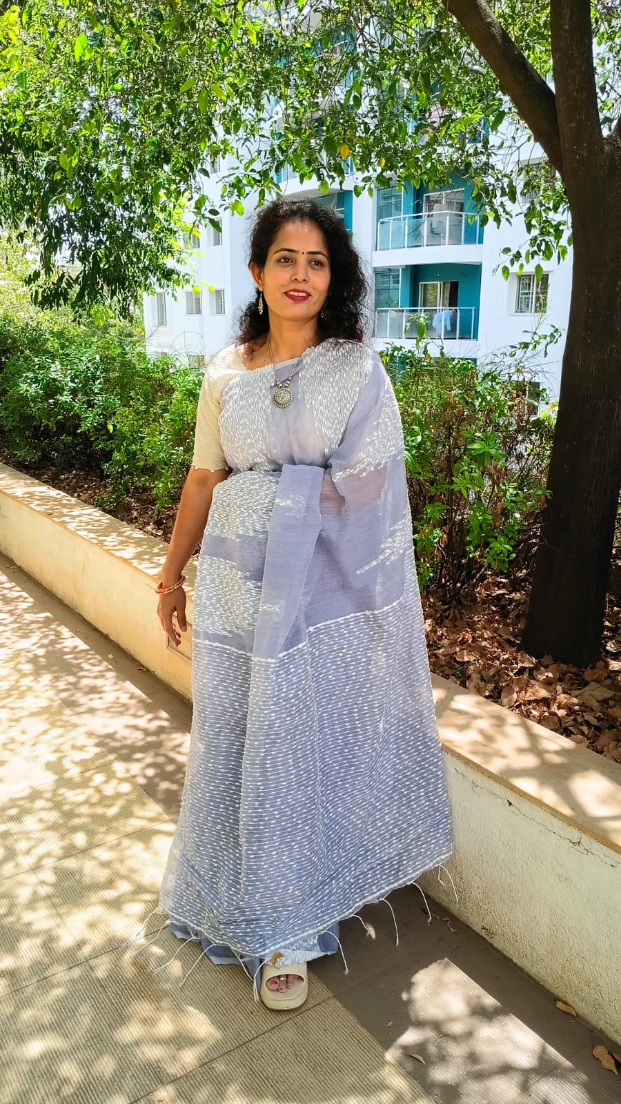 STORI Lavender Acrylic Saree