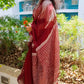 STORI Maroon Acrylic Saree