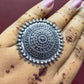 Round Shape  Handcrafted Oxidized Finger Ring