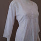 White Slub Cotton Handcrafted Chikankari Short Kurti
