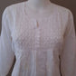 White Slub Cotton Handcrafted Chikankari Short Kurti