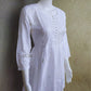 White Flared Cotton Short Chikankari Kurti