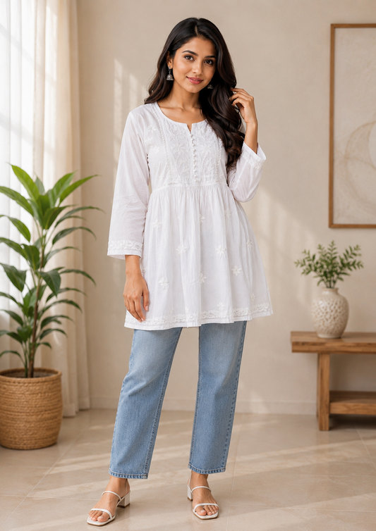 WhiteShortKurti-1
