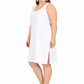 White Cotton Long Inner Slip Plus Size