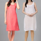 Pink & White Combo Cotton Long Inner Slips