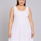 White inner slip short plus size