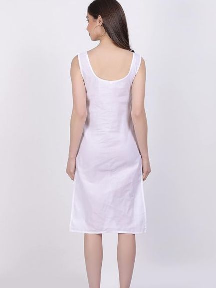 White Cotton Long Inner Slip