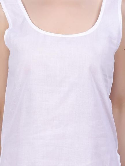 White Cotton Long Inner Slip